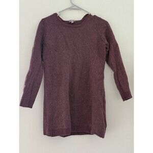 J. Jill Sweater Dress L Purple Italian Yarn Wool Cashmere Knit classic preppy
